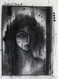 Zohaib Rind, 10 x 14 Inch, Charcoal on Paper, Figurative Painting, AC-ZR-084
